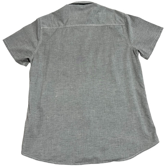 Seven7 Jeans Co. Gray Short Sleeve Western Wear Casual Button Down, Size XL - Picture 2 of 6